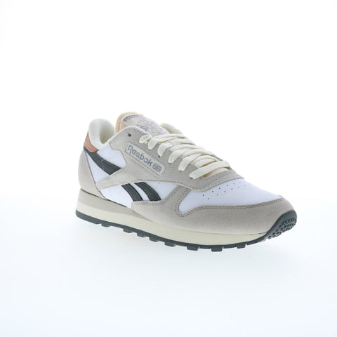 Reebok Classic Leather Mens Gray Suede Lace Up Lifestyle Sneakers Shoes