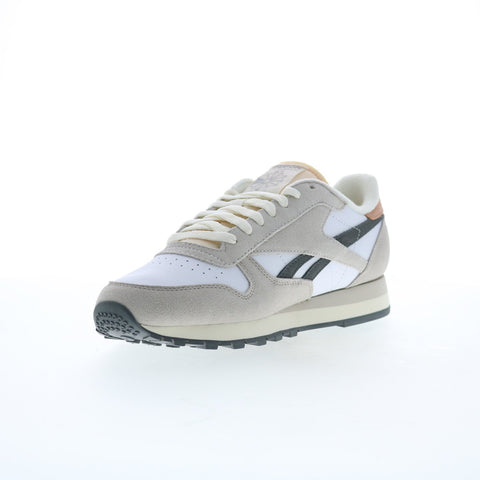 Reebok Classic Leather Mens Gray Suede Lace Up Lifestyle Sneakers Shoes