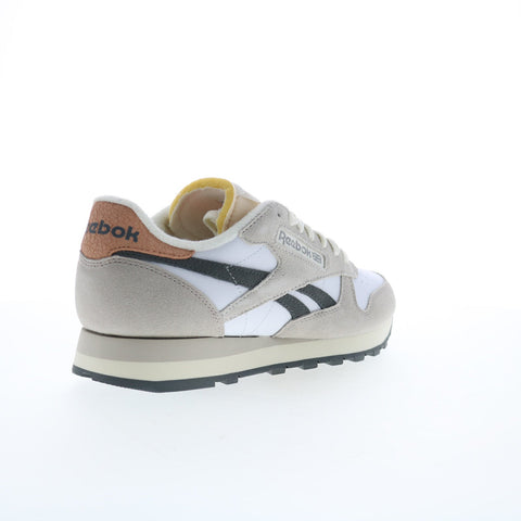 Reebok Classic Leather Mens Gray Suede Lace Up Lifestyle Sneakers Shoes