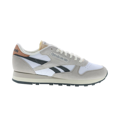 Reebok Classic Leather Mens Gray Suede Lace Up Lifestyle Sneakers Shoes