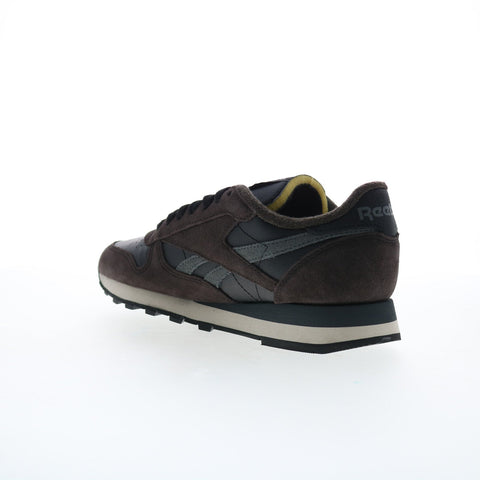Reebok Classic Leather Mens Brown Suede Lace Up Lifestyle Sneakers Shoes