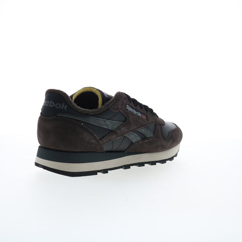Reebok Classic Leather Mens Brown Suede Lace Up Lifestyle Sneakers Shoes