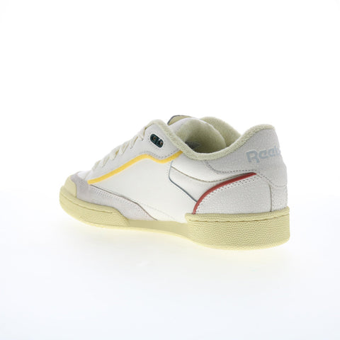 Reebok Club C Bulc Mens Beige Leather Lace Up Lifestyle Sneakers Shoes