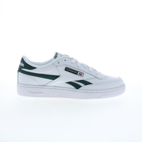 Reebok Club C Revenge Mens White Leather Lace Up Lifestyle Sneakers Shoes