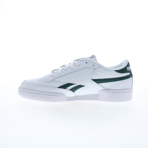 Reebok Club C Revenge Mens White Leather Lace Up Lifestyle Sneakers Shoes