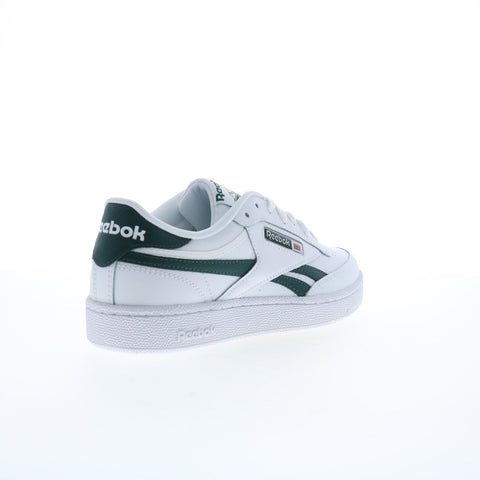 Reebok Club C Revenge Mens White Leather Lace Up Lifestyle Sneakers Shoes