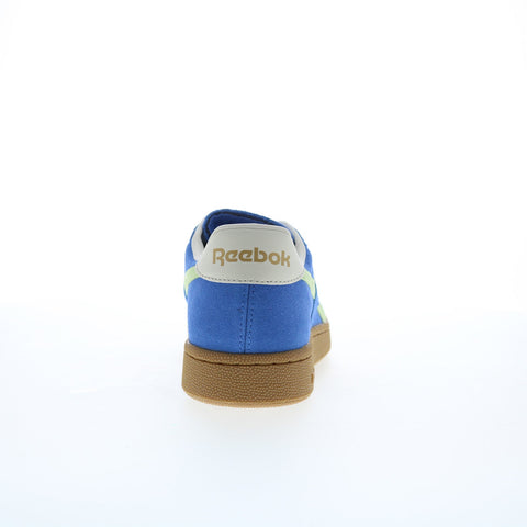 Reebok Club C Grounds Uk Mens Blue Suede Lace Up Lifestyle Sneakers Shoes