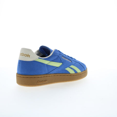 Reebok Club C Grounds Uk Mens Blue Suede Lace Up Lifestyle Sneakers Shoes