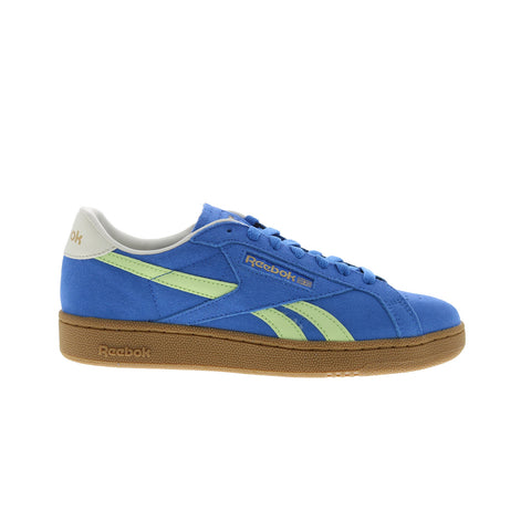 Reebok Club C Grounds Uk Mens Blue Suede Lace Up Lifestyle Sneakers Shoes