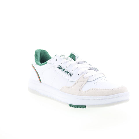 Reebok Phase Court Mens White Suede Lace Up Lifestyle Sneakers Shoes