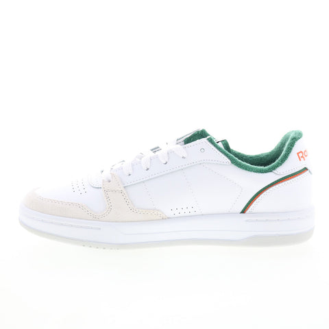 Reebok Phase Court Mens White Suede Lace Up Lifestyle Sneakers Shoes