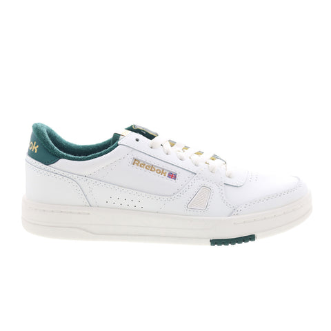 Reebok LT Court Mens White Leather Lace Up Lifestyle Sneakers Shoes