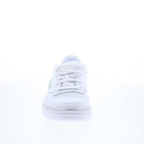 Reebok Club C 85 Womens White Leather Lace Up Lifestyle Sneakers Shoes