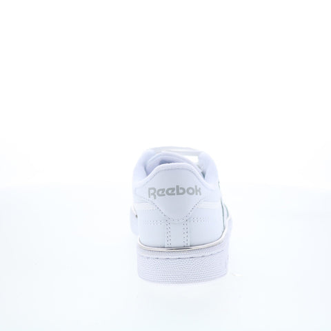 Reebok Club C 85 Womens White Leather Lace Up Lifestyle Sneakers Shoes