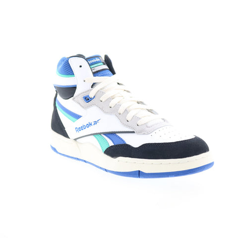 Reebok BB 4000 II Mid Mens White Suede Lace Up Lifestyle Sneakers Shoes