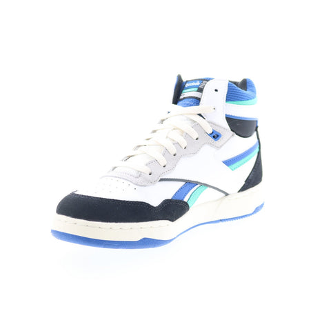 Reebok BB 4000 II Mid Mens White Suede Lace Up Lifestyle Sneakers Shoes