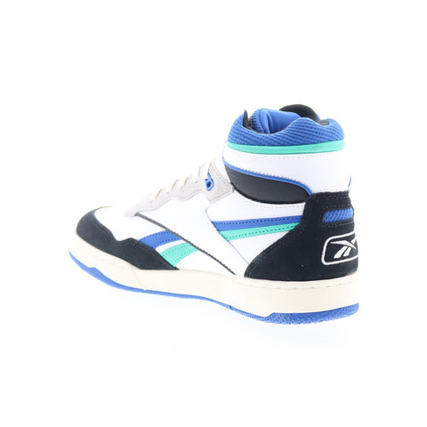 Reebok BB 4000 II Mid Mens White Suede Lace Up Lifestyle Sneakers Shoes