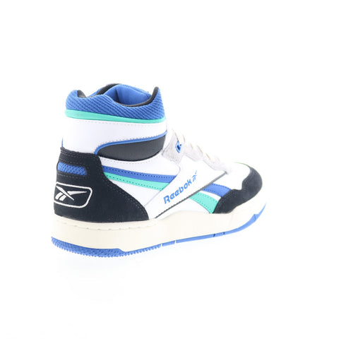 Reebok BB 4000 II Mid Mens White Suede Lace Up Lifestyle Sneakers Shoes