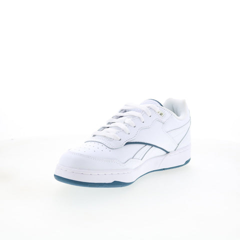 Reebok BB 4000 II Mens White Leather Lace Up Lifestyle Sneakers Shoes