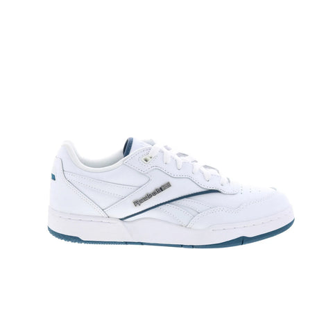 Reebok BB 4000 II Mens White Leather Lace Up Lifestyle Sneakers Shoes