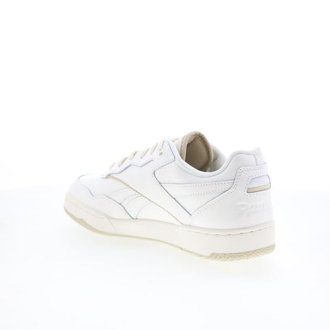 Reebok BB 4000 II Mens Beige Leather Lace Up Lifestyle Sneakers Shoes