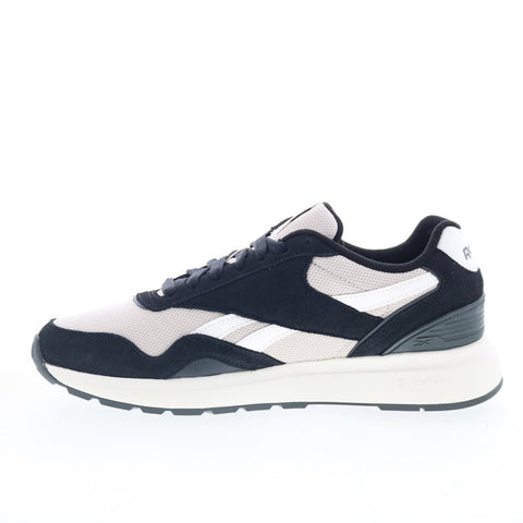 Reebok Gl1100 Mens Black Suede Lace Up Lifestyle Sneakers Shoes