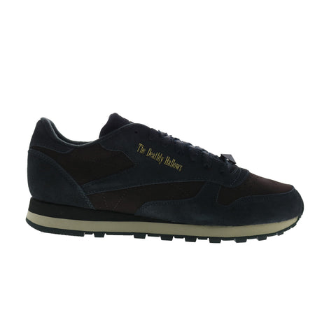 Reebok Classic Leather Harry Potter Mens Black Lifestyle Sneakers Shoes