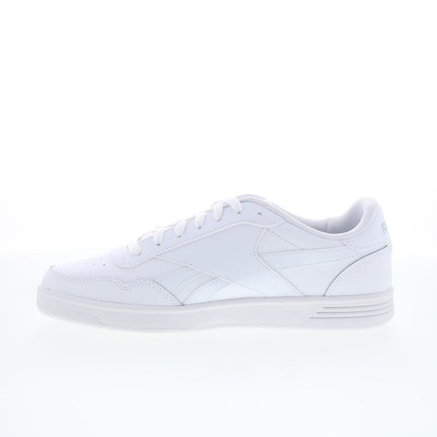 Reebok Court Advance Mens White Leather Lace Up Lifestyle Sneakers Shoes