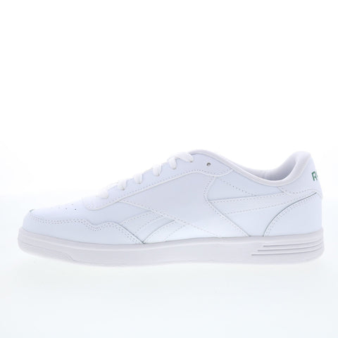 Reebok Court Advance Mens White Leather Lace Up Lifestyle Sneakers Shoes