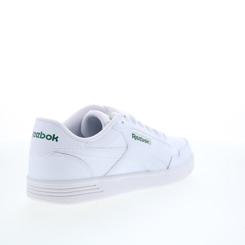 Reebok Court Advance Mens White Leather Lace Up Lifestyle Sneakers Shoes