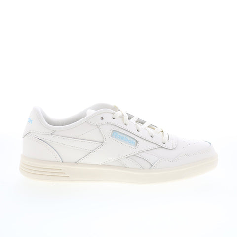 Reebok Court Advance Womens Beige Leather Lace Up Lifestyle Sneakers Shoes