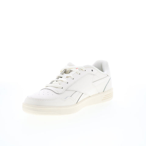 Reebok Court Advance Womens Beige Leather Lace Up Lifestyle Sneakers Shoes