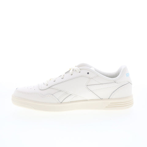 Reebok Court Advance Womens Beige Leather Lace Up Lifestyle Sneakers Shoes
