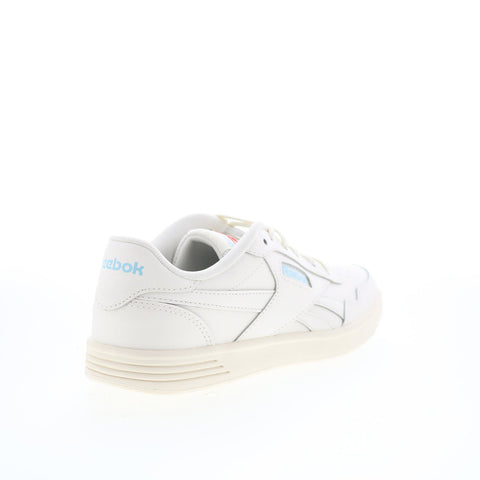 Reebok Court Advance Womens Beige Leather Lace Up Lifestyle Sneakers Shoes