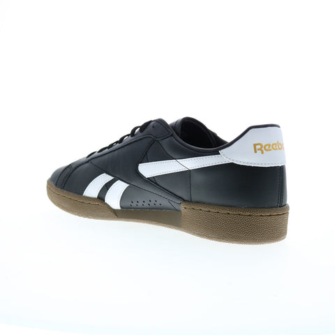 Reebok Club C Grounds UK Mens Black Leather Lifestyle Sneakers Shoes
