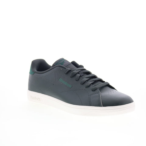 Reebok Court CLN Mens Gray Leather Lace Up Lifestyle Sneakers Shoes