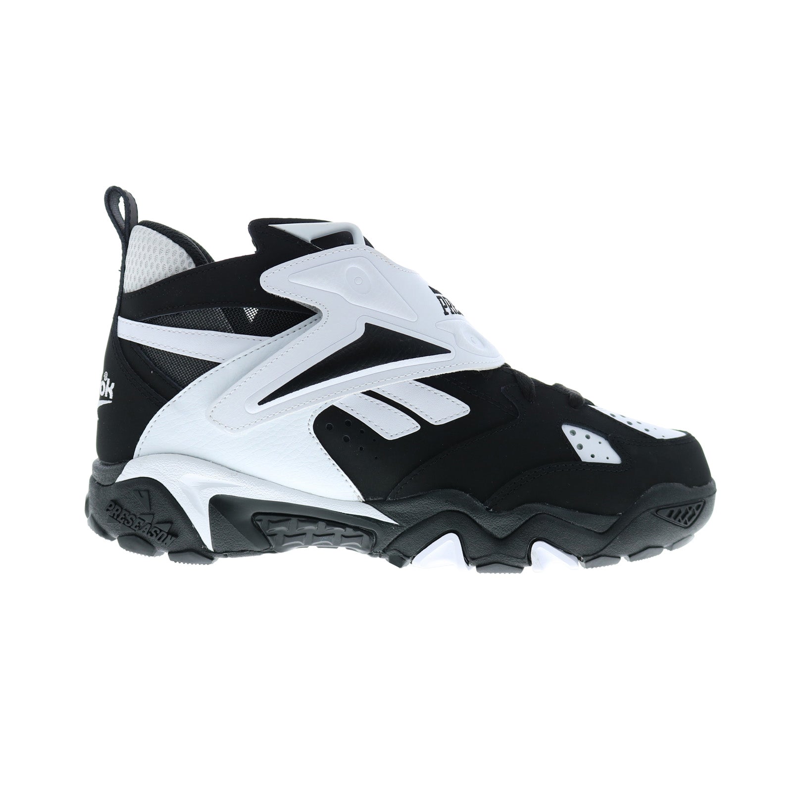 ばぁばです Reebok Preseason 94 Mens Black Leather Lace Up Lifestyle Sneakers