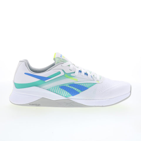 Reebok Nano X4 Mens White Mesh Lace Up Athletic Cross Training Shoes