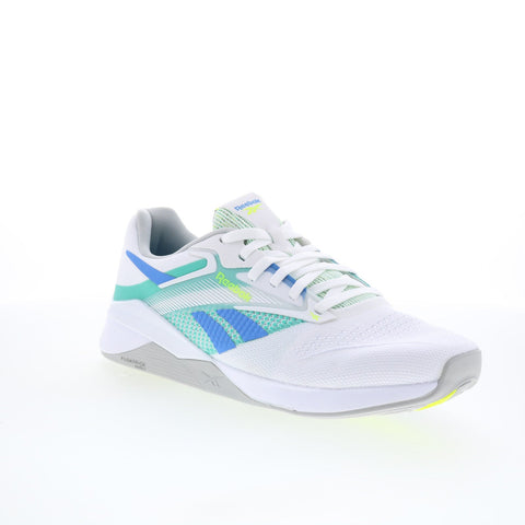 Reebok Nano X4 Mens White Mesh Lace Up Athletic Cross Training Shoes