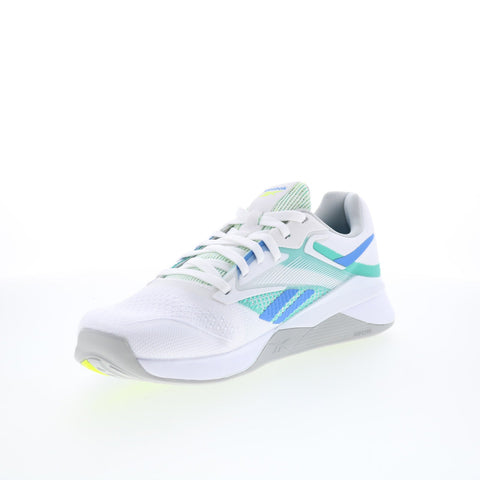 Reebok Nano X4 Mens White Mesh Lace Up Athletic Cross Training Shoes