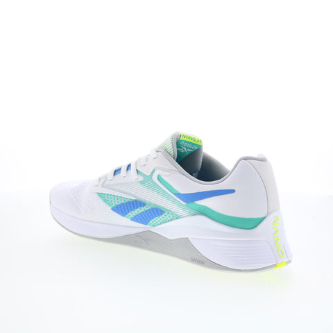 Reebok Nano X4 Mens White Mesh Lace Up Athletic Cross Training Shoes