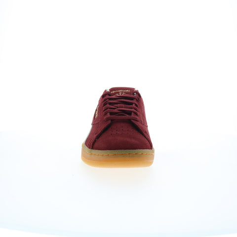 Reebok Club C Grounds UK Mens Red Suede Lace Up Lifestyle Sneakers Shoes