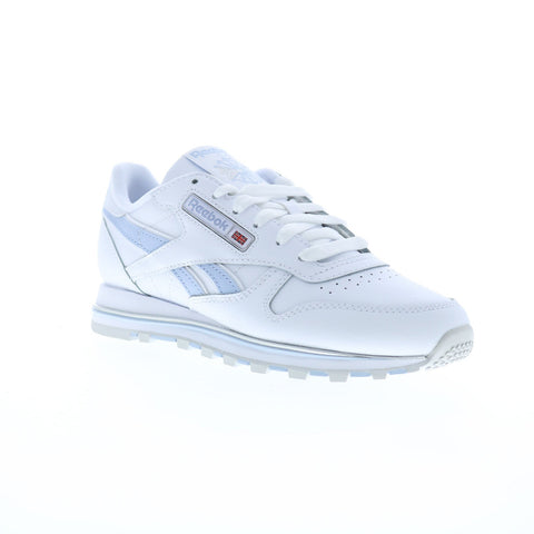 Reebok Classic Leather Clip V2 Womens White Leather Lifestyle Sneakers Shoes
