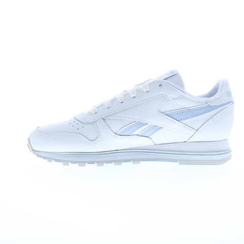 Reebok Classic Leather Clip V2 Womens White Leather Lifestyle Sneakers Shoes