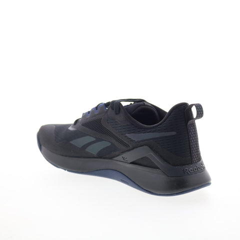 Reebok Nanoflex TR 2 Mens Black Mesh Lace Up Athletic Cross Training Shoes