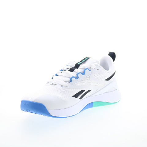 Reebok Nanoflex TR 2 Mens White Mesh Lace Up Athletic Cross Training Shoes