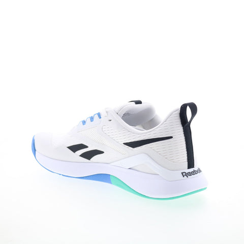 Reebok Nanoflex TR 2 Mens White Mesh Lace Up Athletic Cross Training Shoes