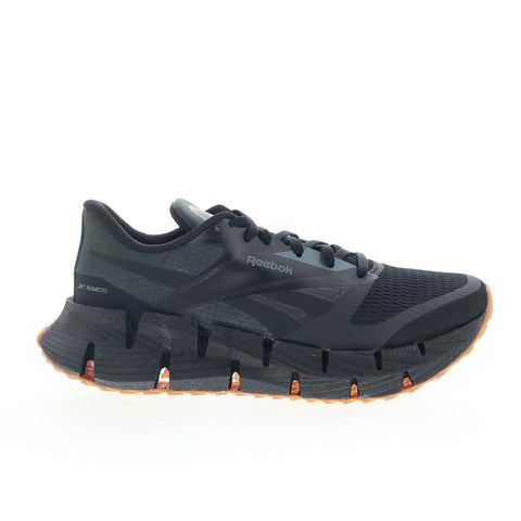 Reebok Floatzig 1 Mens Black Canvas Lace Up Athletic Running Shoes