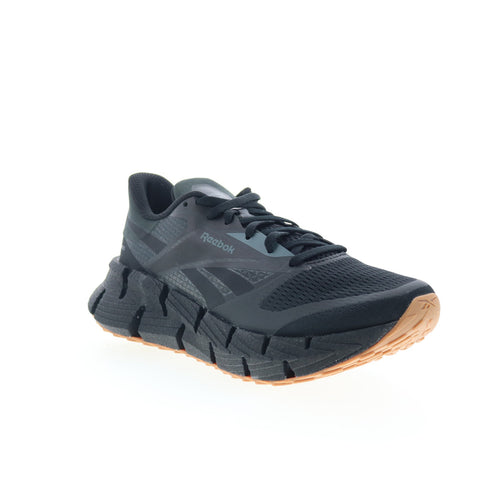 Reebok Floatzig 1 Mens Black Canvas Lace Up Athletic Running Shoes