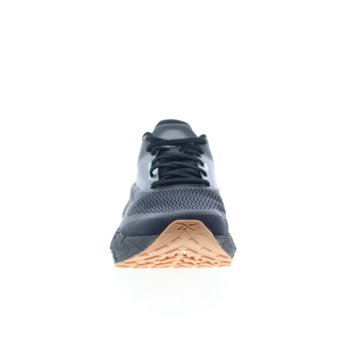 Reebok Floatzig 1 Mens Black Canvas Lace Up Athletic Running Shoes
